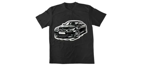 Тениска  BMW E60 - черна