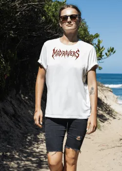 MadRavers Unisex Heavy Oversize Tee I Her Lips - White