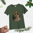 Тениска - Xmas Dog green