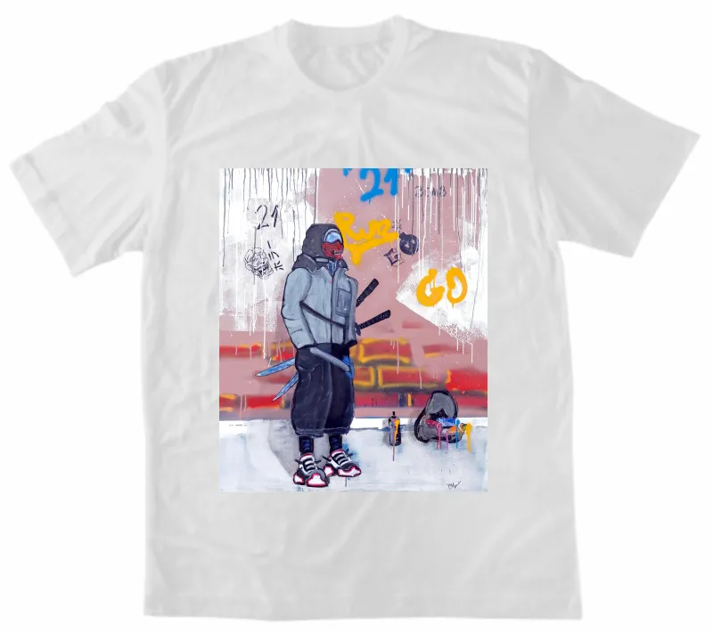 Urban ninja white tee