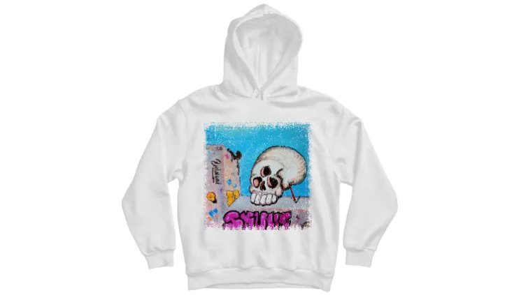 Skullzz white hoodie