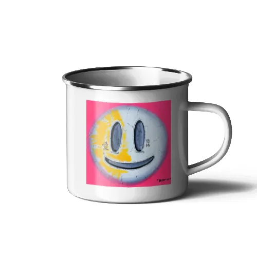 Smile tin mug