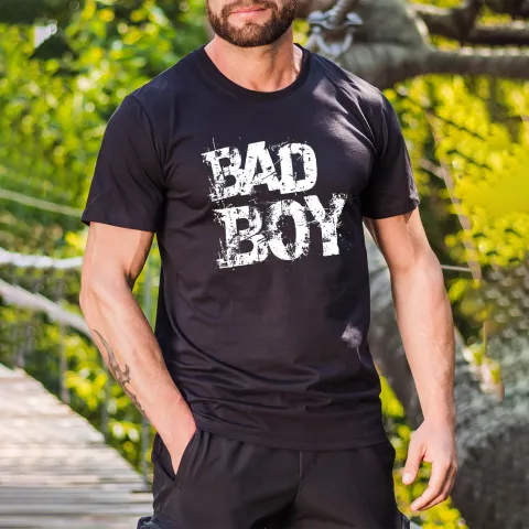 Мъжка тениска принт Bad Boy