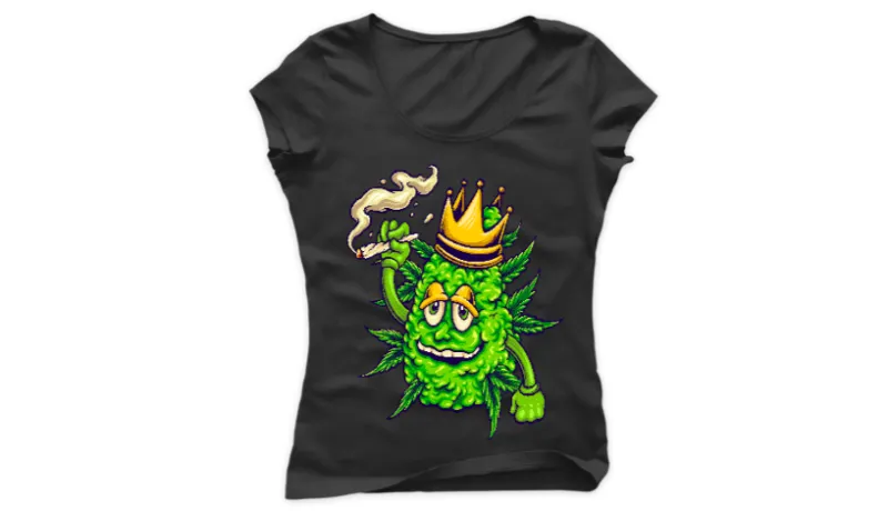 Дамска тениска - King_of_weed_smoking_marijuana 1 - abstract