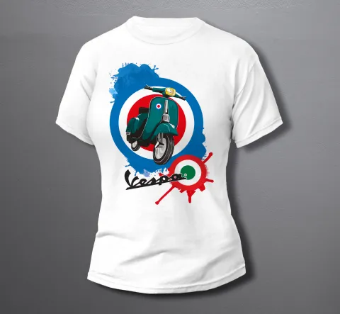 дамска тениска VESPA Italy blue white