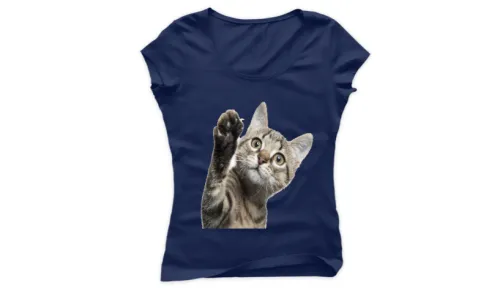 Дамска тениска с коте 1