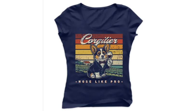 Дамска Тениска Corgilier Тъмно синьо