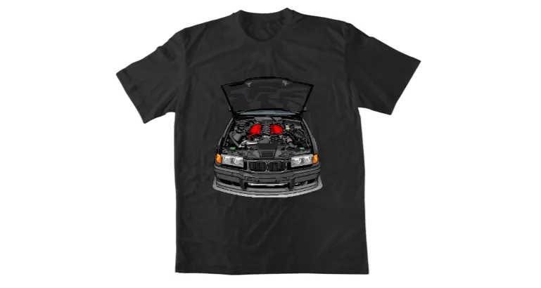 Мъжка тениска BMW E36 Under the hood