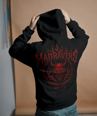 MadRavers Unisex Hoodie I TT x Red Devil - Black..