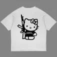 BlacknWhite Котенце бяла с дизайн на гърба