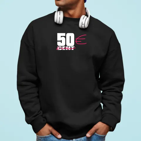 Мъжка блуза принт 50 Cent Euro черна