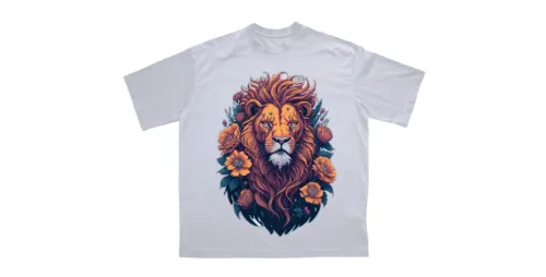 Унисекс оувърсайз тениска VintageStyle Lion