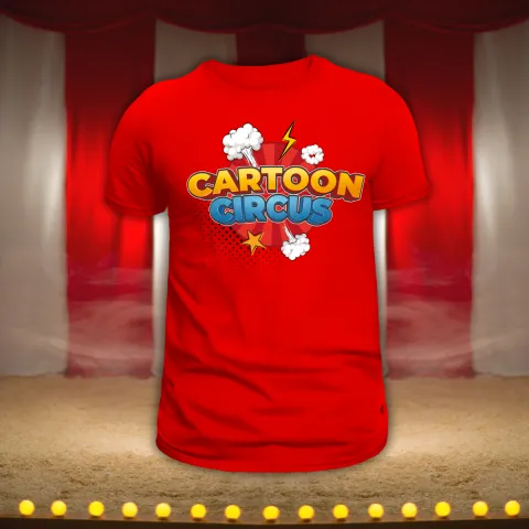 Детска тениска Cartoon Circus в червено