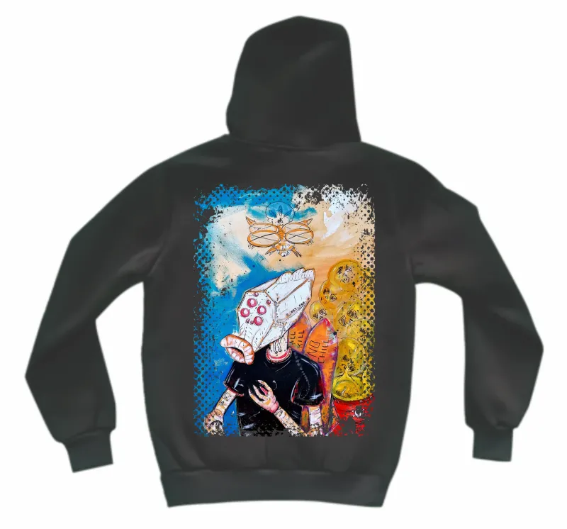Almighty Duck Bot black oversize hoodie
