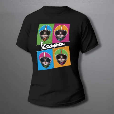 дамска тениска VESPA POP ART black