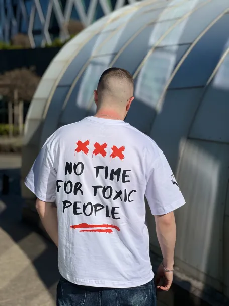 No Time For Toxic People мъжка Oversize тениска