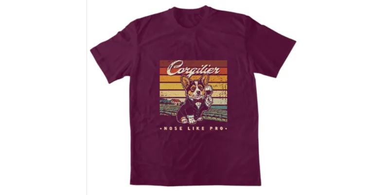 Унисекс тениска Corgilier II Бургунди