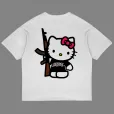 Котенце бяла с дизайн на гърба