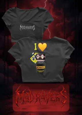 MadRavers CropTop I NO Poppers - Black