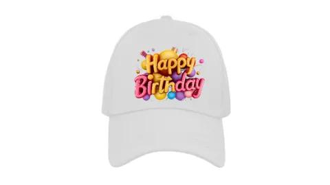 Шапка принт HB /бяла/
