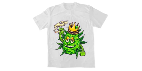 Мъжка тениска - King_of_weed_smoking_marijuana 2 - abstract