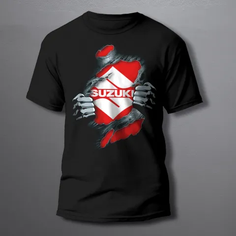 мъжка тениска SUZUKI torn red