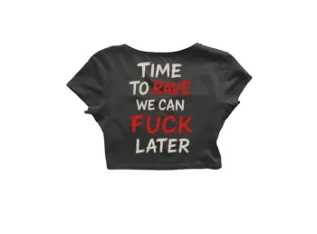 MadRavers CropTop I Time to Rave - Black
