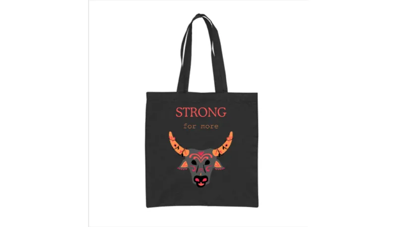 Памучна чанта Strong черна