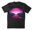 Retro mountain Black T-shirt
