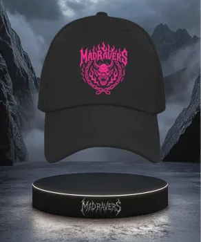 MadRavers Hat I Pink Devil Logo - Black