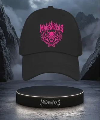 MadRavers Hat I Pink Devil Logo - Black