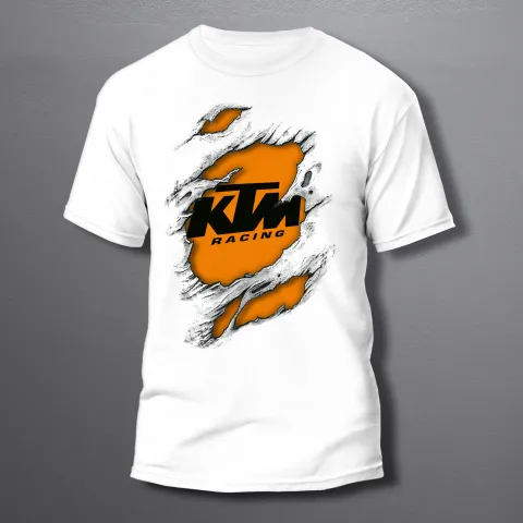 мъжка тениска KTM torn white