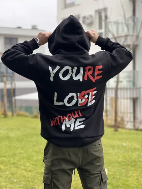 Oversize Hoodie - No Risk No Story - Black