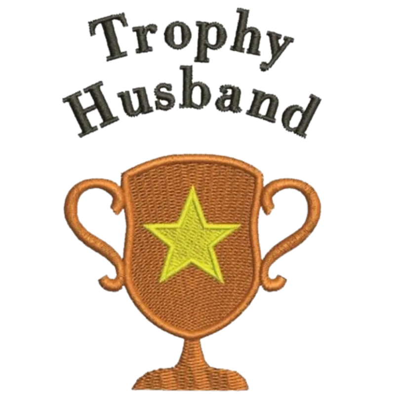 Мъжка сива тениска "Trophy husband"