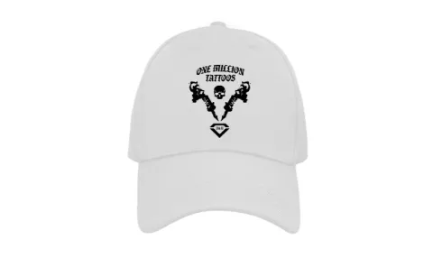 Шапка-бяла с козирка-One Million Tattoos