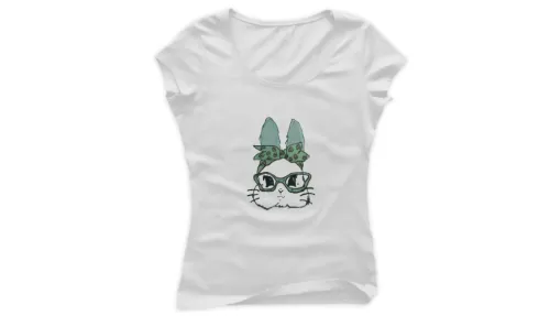Дамска тениска Cute Rabbit бяла