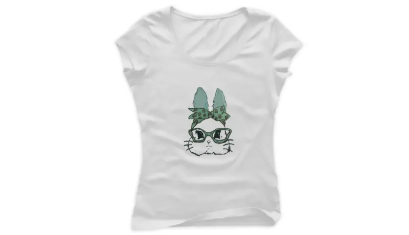 Дамска тениска Cute Rabbit бяла