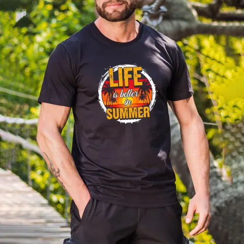 Мъжка тениска принт Summer Life