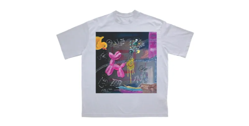 uno oversize tee white